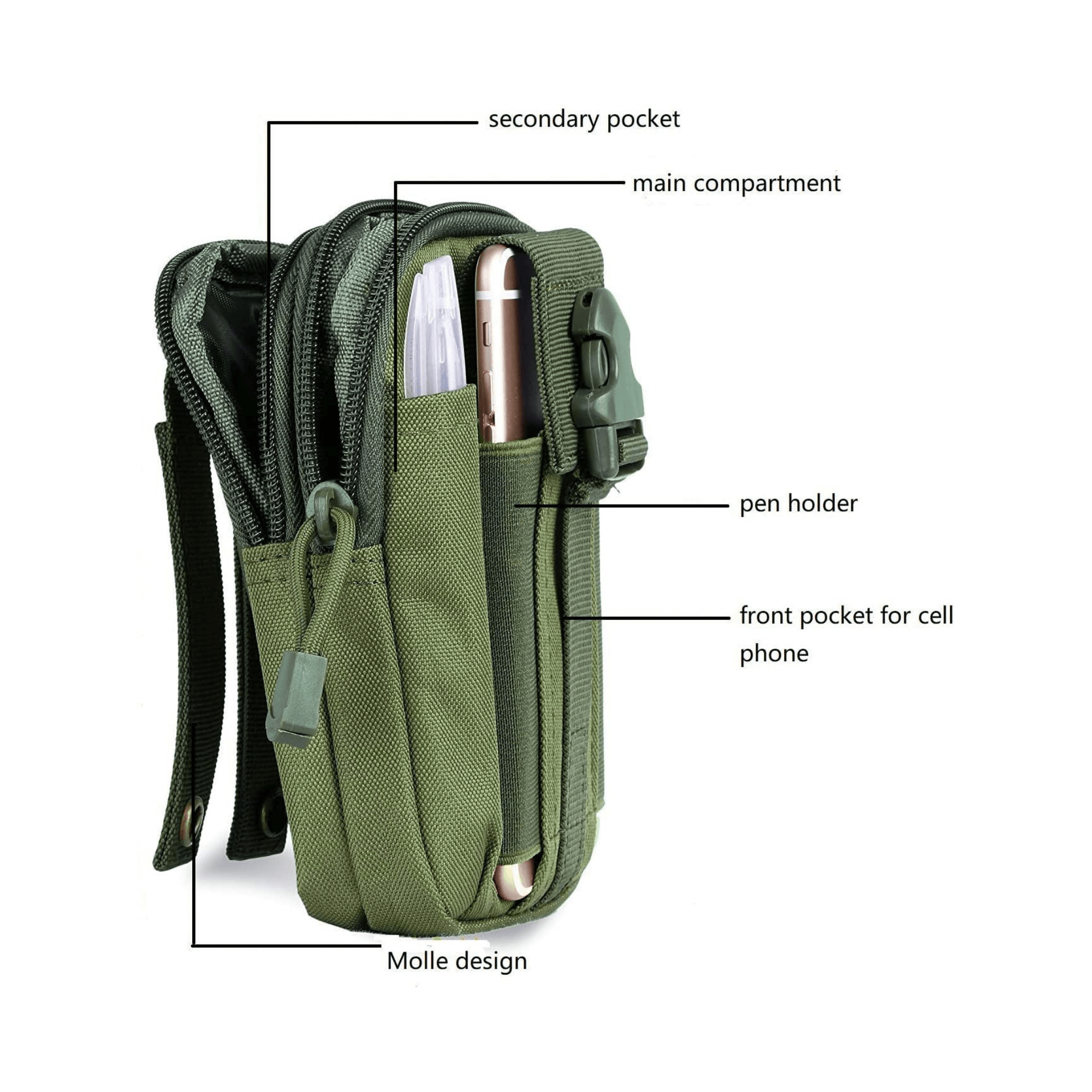 Tactical MOLLE Pouch & Waist Bag for Hiking & Outdoor Activities-46