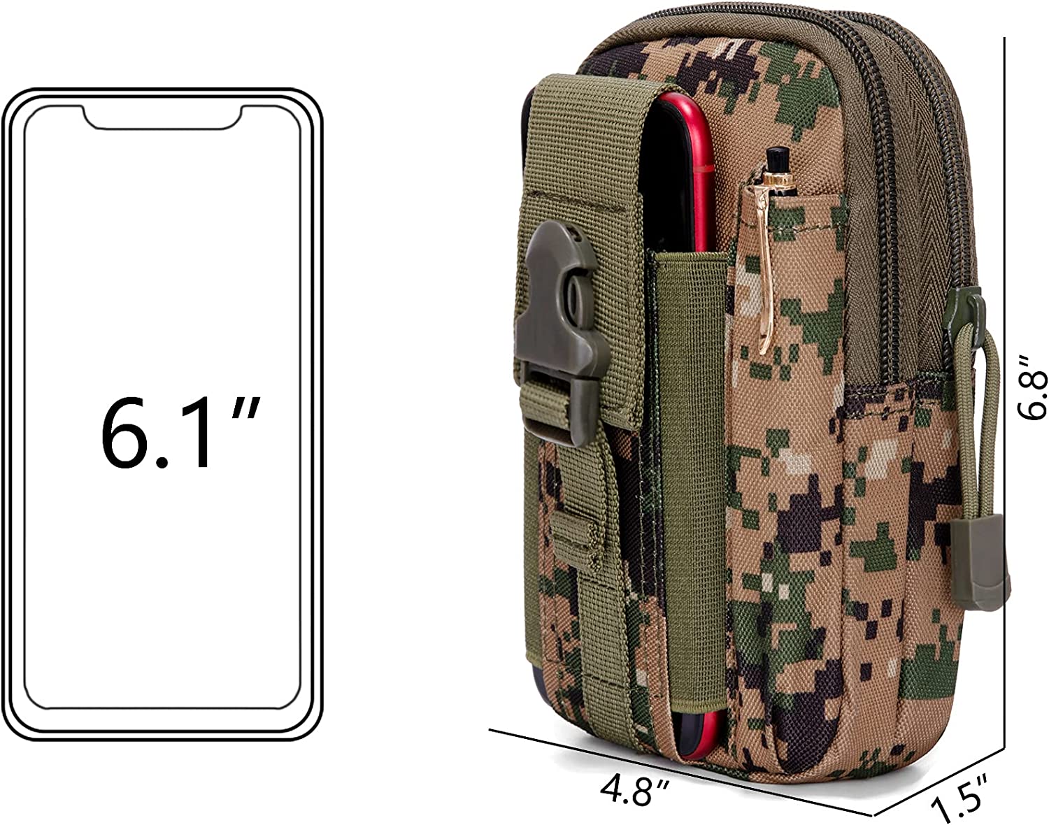 Tactical MOLLE Pouch & Waist Bag for Hiking & Outdoor Activities-49