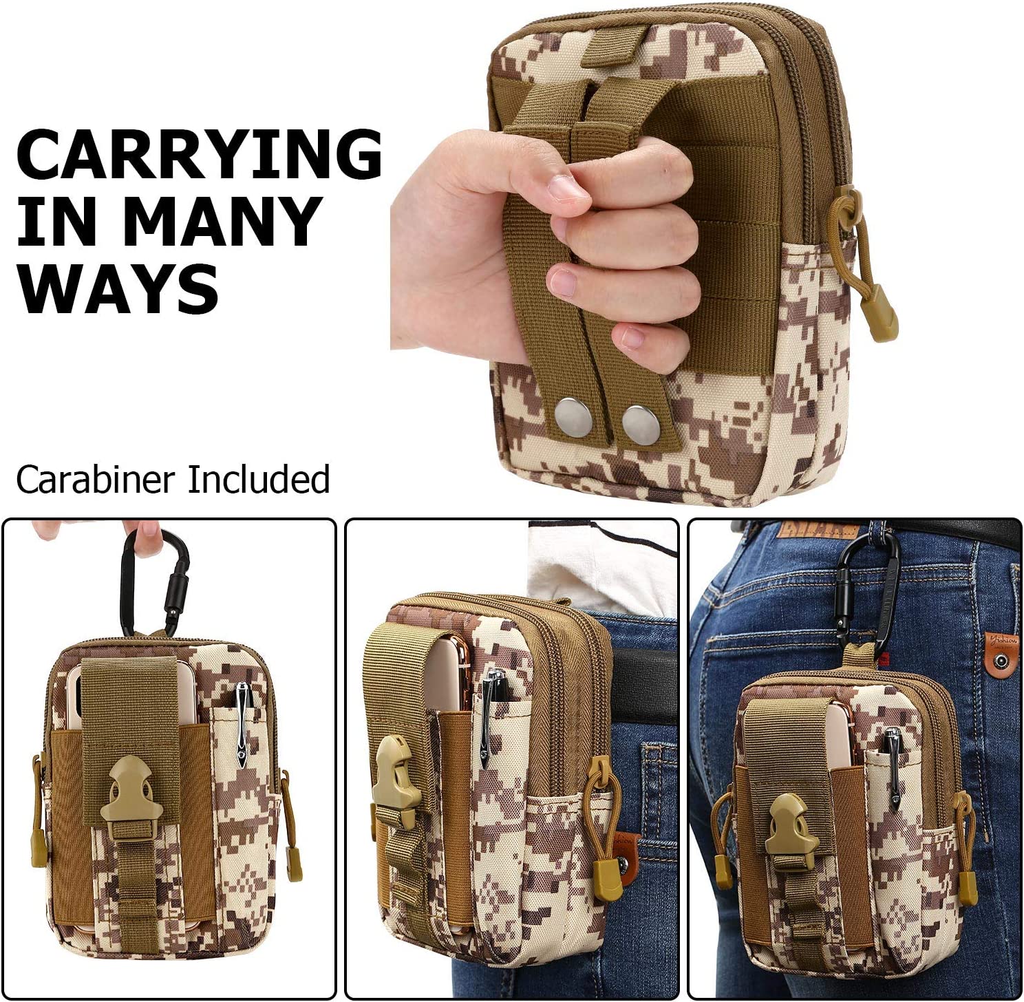 Tactical MOLLE Pouch & Waist Bag for Hiking & Outdoor Activities-55