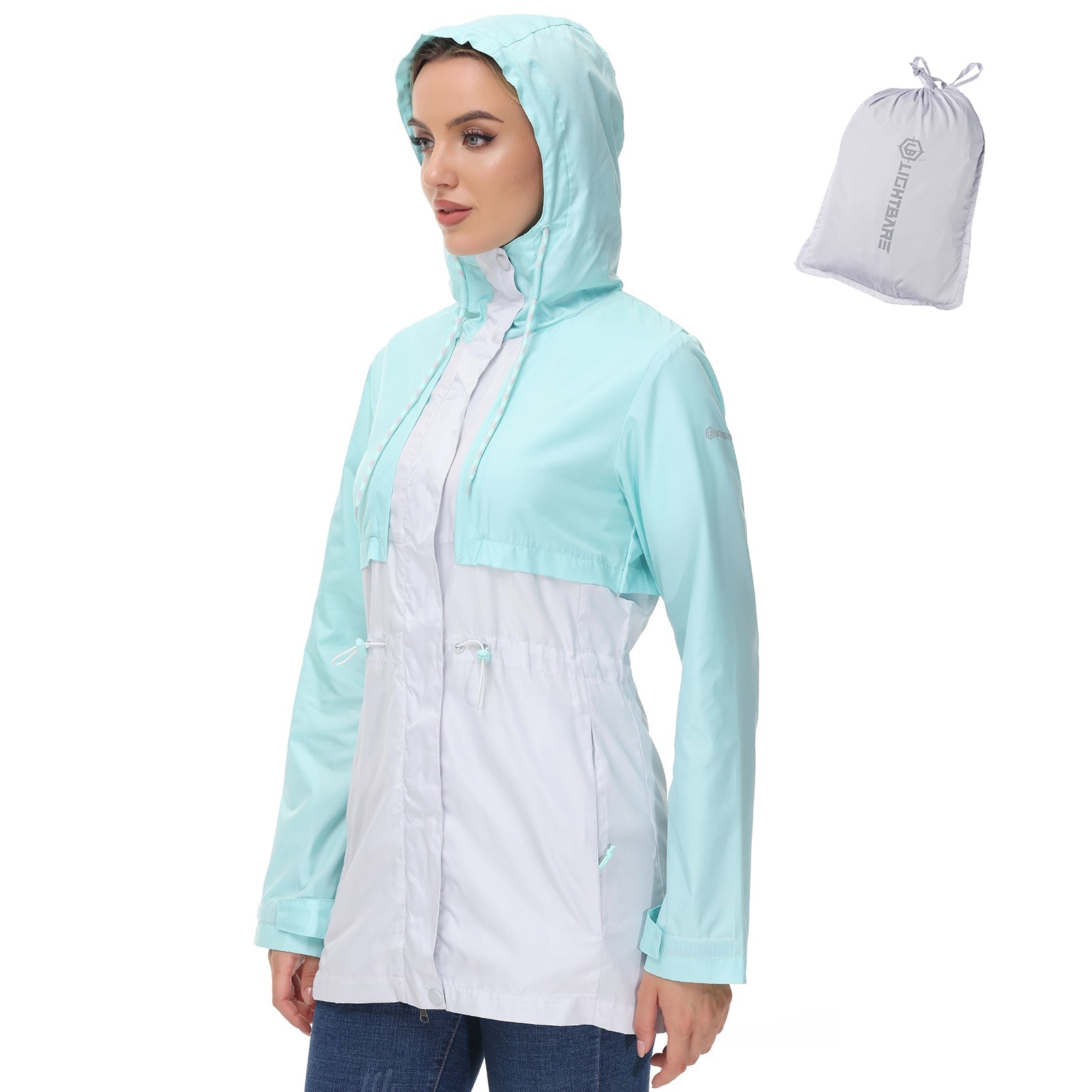 Lightbare Women's Water Resistant Ripstop Rain Coat LB02W - Outland Gear