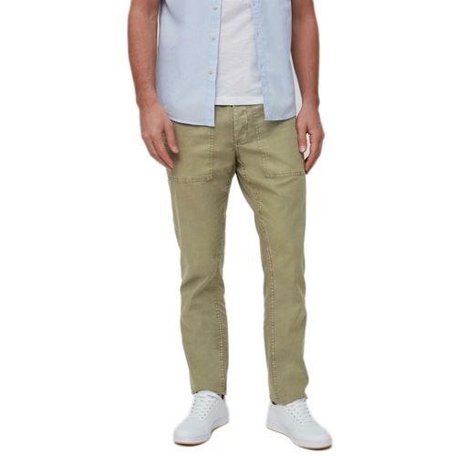 Mens Straight Fit Linen Blend Trousers - Outland Gear