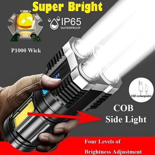 Rechargeable LED Camping Torch with COB - Outland Gear