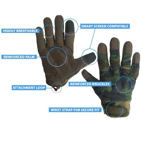 Tactical Woodland Gloves - Outland Gear